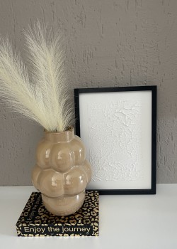 Bubbel vaas Beige